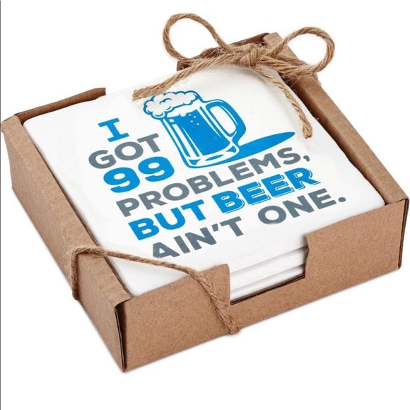 Beer Appreciation Ceramic Coaster Set New Gift - Picture 1 of 2